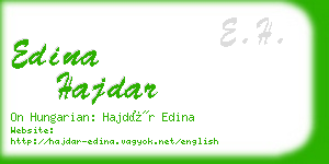 edina hajdar business card